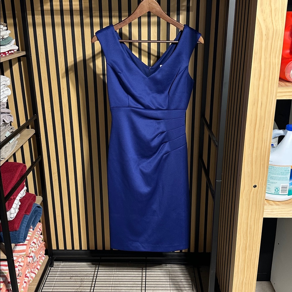Elegant Purply Blue Sleeveless Dress